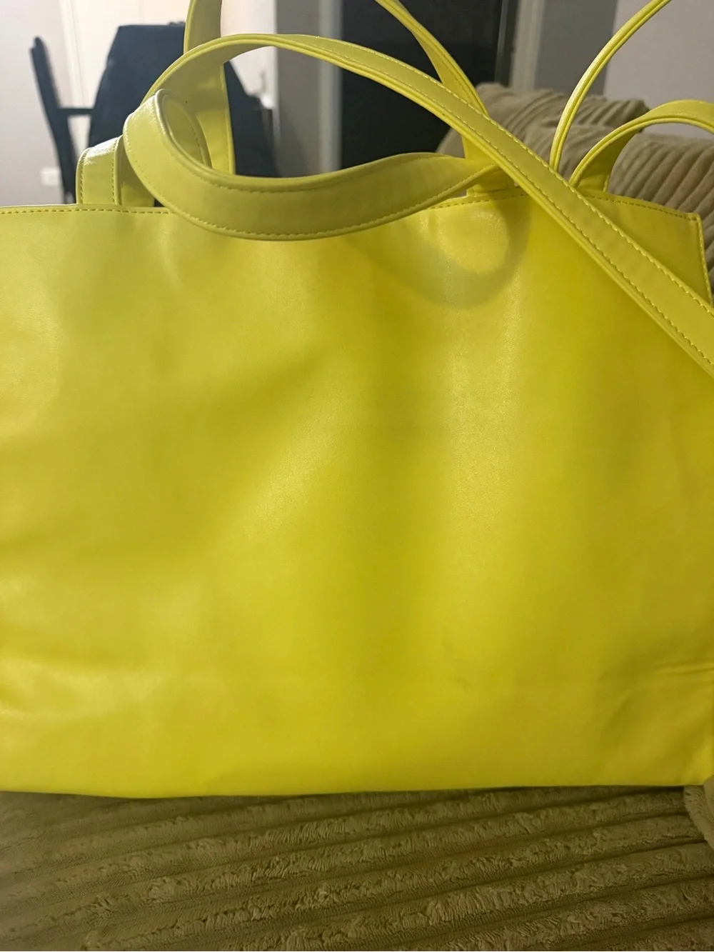 Telfar Yellow Leather Shopper Tote